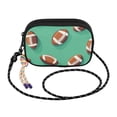 thumbnail image 2 of FORMRS Mini Crossbody Bag for Women Adjustable Shoulder Rope Travel Casual Phone Purse, Green American Footballs, 2 of 7