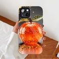 thumbnail image 2 of Luxury Sparkling Apple-Shaped Phone Case with Golden Glitter Leaves - Festive Design for Fashionistas & Holiday Gifting, Compatible with iPhone 11/12/13/14/15/16 (Pro Max/Plus), 2 of 9