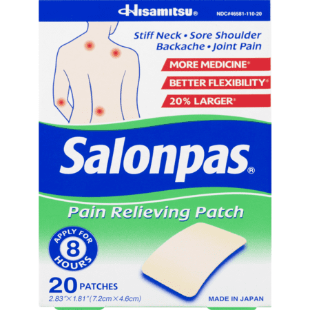Salonpas Pain Relieving Patch, Large, 20 Count (Best Pain Patch For Back Pain)