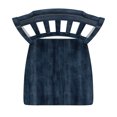 thumbnail image 5 of Weston Home Farmhouse Vintage Slat Back Solid Wood Counter Height Chair, Set of 2, Antique Denim, 5 of 8