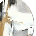 thumbnail image 4 of Designart "Harmony of Marble Black and Gold VI" Abstract Marble Metal Round Wall Art Prints, 4 of 5