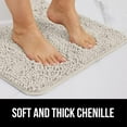 thumbnail image 3 of Bath Rug 30x20, Thick Soft Absorbent Chenille, Rubber Backing Quick Dry Microfiber Mats, Machine Washable Rugs for Shower Floor, Bathroom Runner Bathmat Accessories Decor, Cloud, 3 of 6