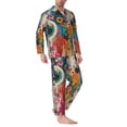 thumbnail image 2 of Fotbe Abstract Colorful Dripping Circles Pattern Long Sleeve Pajama Set for Men,Sleepwear Set,2-piece Loungewear Set,Soft PJs Comfy Nightwear with Pockets-Small, 2 of 7