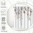 thumbnail image 6 of Purple Eucalyptus Shower Curtain, Spring Watercolor Plant Leaves with Floral Shower Curtain for Bathroom Waterproof Fabric Shower Curtain Set with Hooks, 72x78 Inch, 6 of 6