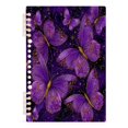 thumbnail image 2 of Wirebound Notebook Hardcover Spiral Notebooks Glowing Purple Butterfly, 60 Pages, 80 GSM, 5.7 x 8.3in, 2 of 7