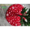 thumbnail image 1 of Falda de árbol de Navidad de 78/90/120cm, Alfombra de piel sintética, copo de nieve, alfombra de felpa blanca para el hogar, árbol de Navidad, decoración de Año Nuevo, adorno de delantal de Noel, 1 of 4