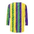 thumbnail image 6 of Feancey Deal of The Day 3/4 Sleeve Tops for Women 2025 Trendy Mardi Gras Shirt Novelty Mask Print Graphic Tees Loose Crewneck Carnival Themed T-Shirts Parade Blouse Multicolor 3XL, 6 of 6