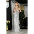 thumbnail image 4 of Women's May Queen MQ1602 Off Shoulder Corset Flowy Prom 2026 Gown Silver 16, 4 of 6