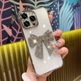 thumbnail image 3 of for iPhone 15 Pro Max Case Bow Glitter Rhinestone Bling Plating Luxury Women Girl Phone Case,Shine Diamond Case for iPhone 15 Pro Max Protective Cover,Clear Gradient Silver, 3 of 9
