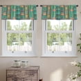 thumbnail image 2 of LALILO Kitchen Curtain Valance Traditional Geometric Rod Pocket Window Curtain 52"x 18" Set of 2, 2 of 5