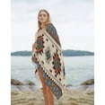 thumbnail image 2 of Boho Southwest Beach Towels Oversized Super Absorbent, Farmhouse Aztec Tribe Brown Blue Plaid Lightweight Bath Towel Quick Dry Sets For Bathroom/Pool/Rv Camping/Beach Play/Gym Room/Picnic 30"x60", 2 of 8