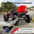 thumbnail image 6 of TOKTOO 24V Ride On Toys for Big Kids, 4WD Ride On Car with Parent Remote, 4 Wheeler for Kids Age 5-12, ATV Electric Cars for Kids with Adjustable Seat, LED Lights & Music, Red, 6 of 8