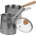 thumbnail image 1 of GFDYREE 1 Set Stainless Steel Fryer Frying Pans Griddles Mini Deep Fryer Frying Pot Small Frying Pan Large, 1 of 7
