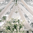thumbnail image 6 of 5X Wedding Arch Draping Fabric 1 Panel 29.5Inch X 19.6Ft White Sheer Chiffon Curtain Drapes for Wedding Ceremony, 6 of 6