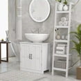 thumbnail image 3 of Demi Bonn 23" Modern Bathroom Vanity with U-Shape Cut-Out and Adjustable Shelves, Pedestal Sink 2-Door Cabinet, Under Sink Cabinet, White, 3 of 11