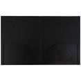 thumbnail image 2 of JAM Paper Heavy Duty Plastic Two Pocket Presentation Folder, Black, 108/pack, 2 of 5