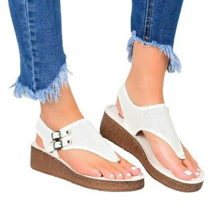 

Comfy Toe Separator Sandals for Women - Anti-Skid Rubber Beach Flops Providing Comfortable Support and Style