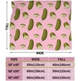 thumbnail image 2 of Dill Pickles Blanket Pickle Gifts for Women Girls Boys 50"X 40", Soft Flannel Cozy Warm Lap Throw Blanket for Kids Adults, Funny Pickle Blanket Quilt for Pickle Lovers Couch Bed, 2 of 4