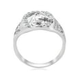thumbnail image 4 of Bague Fer à Cheval Porte-Bonheur pour Homme en Or Blanc 10 K avec Diamants, 4 of 4