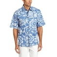 thumbnail image 1 of Kahala Men's Dukes Pareo Full Button Front Shirt, Wave, Small, 1 of 3