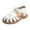 Beige, variant on UAYOTSE Toddler Girls Sandals Soft Rubber Flats with Flowers for Summer Babies,2-2.5 Years Brown