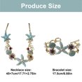 thumbnail image 3 of Starfishes Fashion Jewelry Sea Theme Pearls Jewelry Shell Pendant Necklace Alloy Texture for Women, 3 of 8