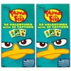 Phineas and Ferb (2 Pack) 34 Count Valentines Day Cards with 35 Tattoos