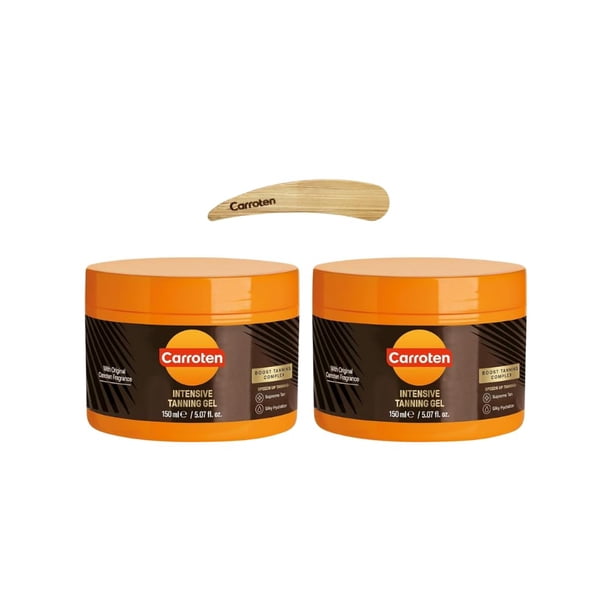 Carroten Gel Bronceador Intensivo 300 ml Pack de 2 Resistente al Agua