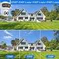 thumbnail image 3 of 15mp Cámara De Seguridad 5g Wifi Exterior 3lentes 3pantallas Lab.G, Blanco, 3 of 5