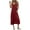 Wine, variant on SHTXOZHI Spaghetti Strap Dresses for Women Summer Sleeveless Casual Beach Sundress with Pockets