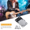 thumbnail image 4 of Placa de cuello de guitarra eléctrica Placa de cuello de guitarra eléctrica Junta Junta de hierro de repuesto con tornillos de montaje FLhrweasw Nuevo, 4 of 8