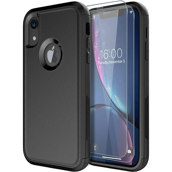 Diverbox for iPhone Xr Case [Shockproof] [Dropproof] [Dust-Proof],Heavy Duty Protection Phone Case Cover for Apple iPhone XR (Black)