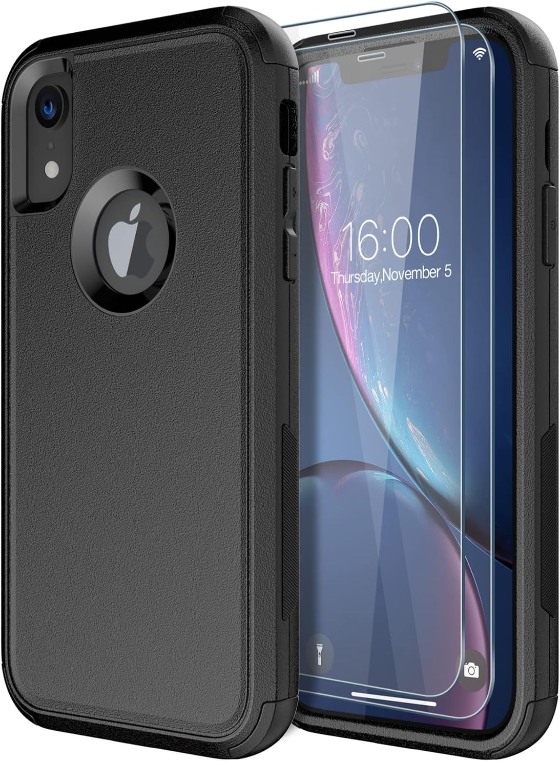 Diverbox for iPhone Xr Case [Shockproof] [Dropproof] [Dust-Proof],Heavy Duty Protection Phone Case Cover for Apple iPhone XR (Black)