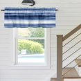 thumbnail image 5 of Blue Abstract Waves Valances for Windows, Rod Pocket Kitchen Valance Curtains - Soft & Washable Small Window Treatment for Living Room, Bathroom, Stripes Watercolor Gradient 42x12inch, 1 Panel, 5 of 9