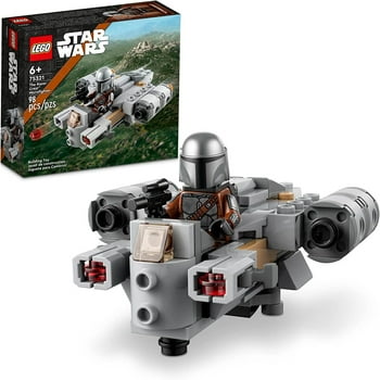 LEGO Star Wars The Razor Crest Microfighter 75321 Toy Building Kit for Kids Aged 6 and Up; Quick-Build, Stud-Shooting Star Wars: The Mandalorian ship for Creative Play (98 Pieces)