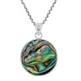thumbnail image 4 of Striving Tree Of Life Inlaid Abalone Sterling Silver Pendant Necklace, 4 of 6
