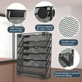 LUIISIS 6 Tier Wall File Organizer, Mesh Wall File Holder No