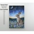 thumbnail image 2 of Hare Under Night Sky Cottagecore Art Print Mystical Woodland Wall Art Vintage Nature Poster for Living Room Bedroom or Gallery Wall Ethereal - Poster Unframed, 2 of 3