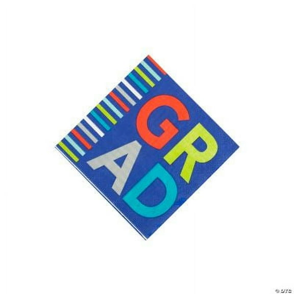 Bright Grad Beverage Napkins, Graduation, Party Supplies, 50 Pieces