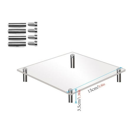 

VALSEEL Kitchen Gadgets Transparent Acrylic Cake Hand Display Rack Metal Table Placement Rack