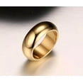 thumbnail image 4 of 6Mm Silver Gold Plated Stainless Steel Men Women Wedding Ring Band R16, 4 of 9