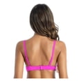 thumbnail image 4 of Mujer 1/2 Copa aro push-up Sujetador de encaje Lencería pecho abierto sujetador Tops correa ajustable esponja acolchado sujetador ropa interior, 4 of 5