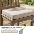 thumbnail image 4 of HONEY HOME Square Corner Seat Cushions, 19" x 19" x 3", Indoor Outdoor Water Repellent Universal Chair Pads with Ties for Patio Furniture, Garden Dining Chairs, 4 of 7