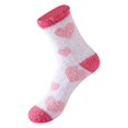 thumbnail image 4 of Likimi Fuzzy Fleece Socks For Men And Women Hearts Print Winter Warm Soft Casual Socks Size One Size, 4 of 4
