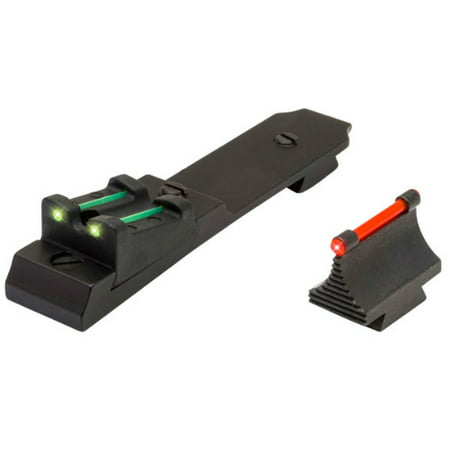 TRUGLO LEVER ACTION RIFLE SET HENRY LEVER TRITIUM/FIBER OPTIC RED FRONT GREEN REAR (Best Scope For Lever Action)