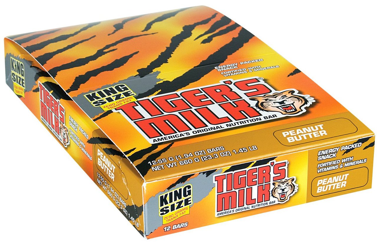 96 PACKS Schiff Tiger's Milk Peanut Butter Nutrition Bars Energy