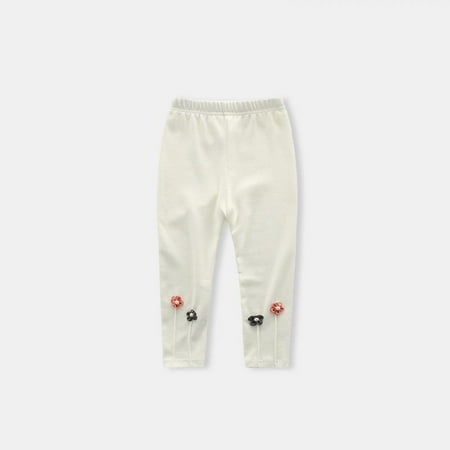 

Hazel Tech 1-9T High Quality New-arrival Fashion Girls Small Flower Embroidered Leggings Children Leggings Pants Baby Kids Clothing