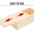 thumbnail image 3 of OULII Storage Box Wood for Desk Khaki for Home Use 1Pack, 3 of 4