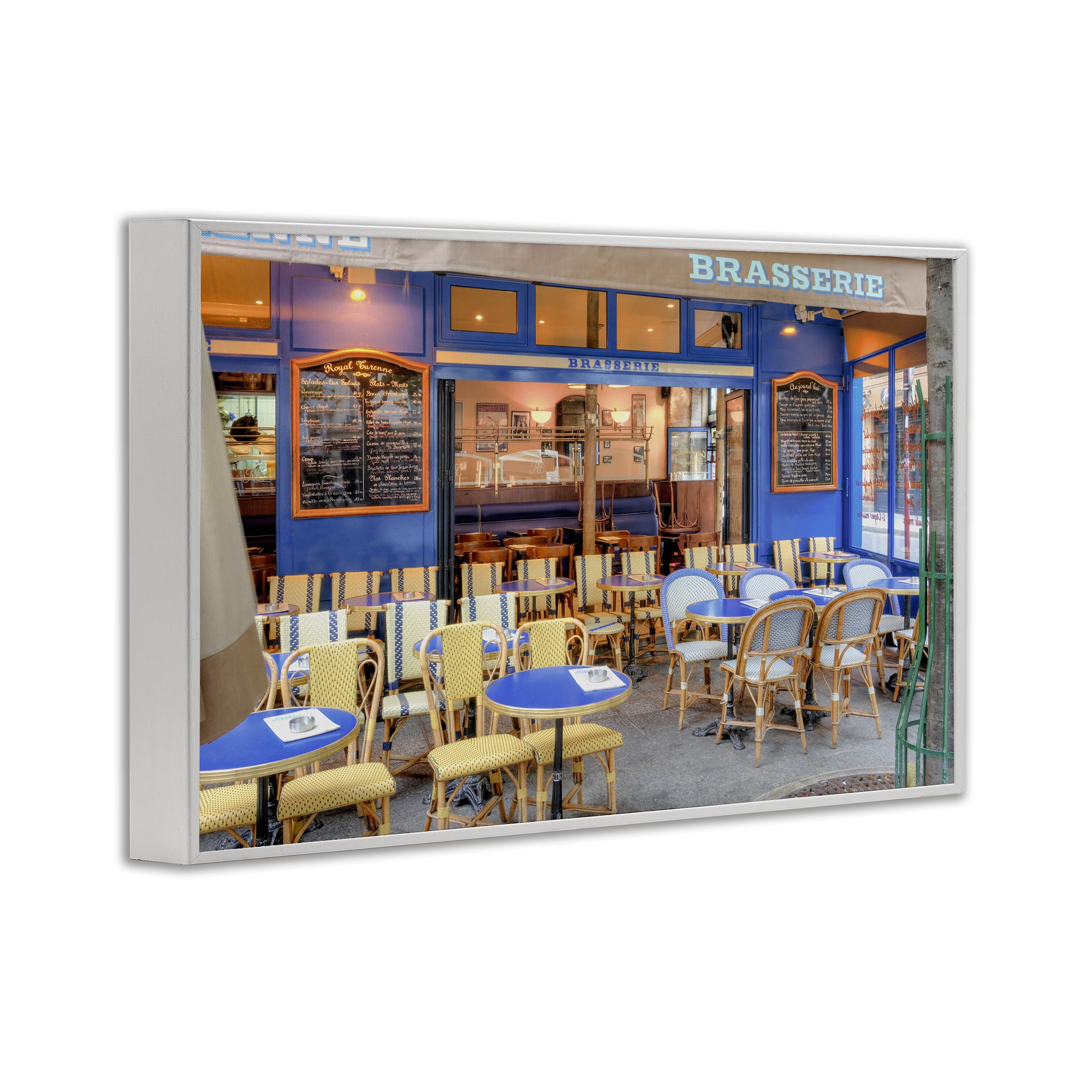 Stupell Industries Parisian Brasserie Terrace White Framed Giclee Art, design by Alan Blaustein