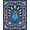 Navy Blue, Pattern 2, variant on ODIKA 4'x6' Machine Washable Non-Slip Area Rug, Vintage Hummingbird Garden with Blooming Peony Florals High Traffic Rug, Pink, 477941